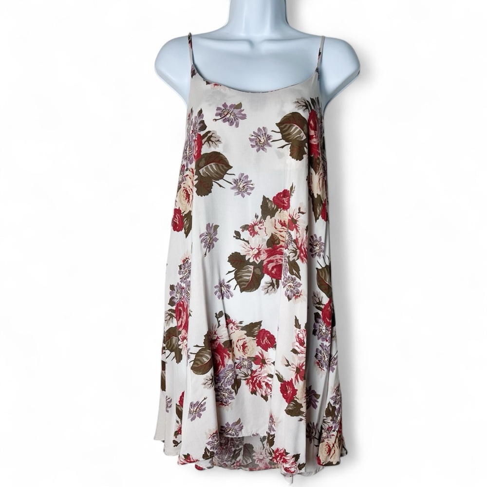 Brandy Melville - Women’s Floral Mini Slip Dress Roses‎ 90s Y2K - Sz. S